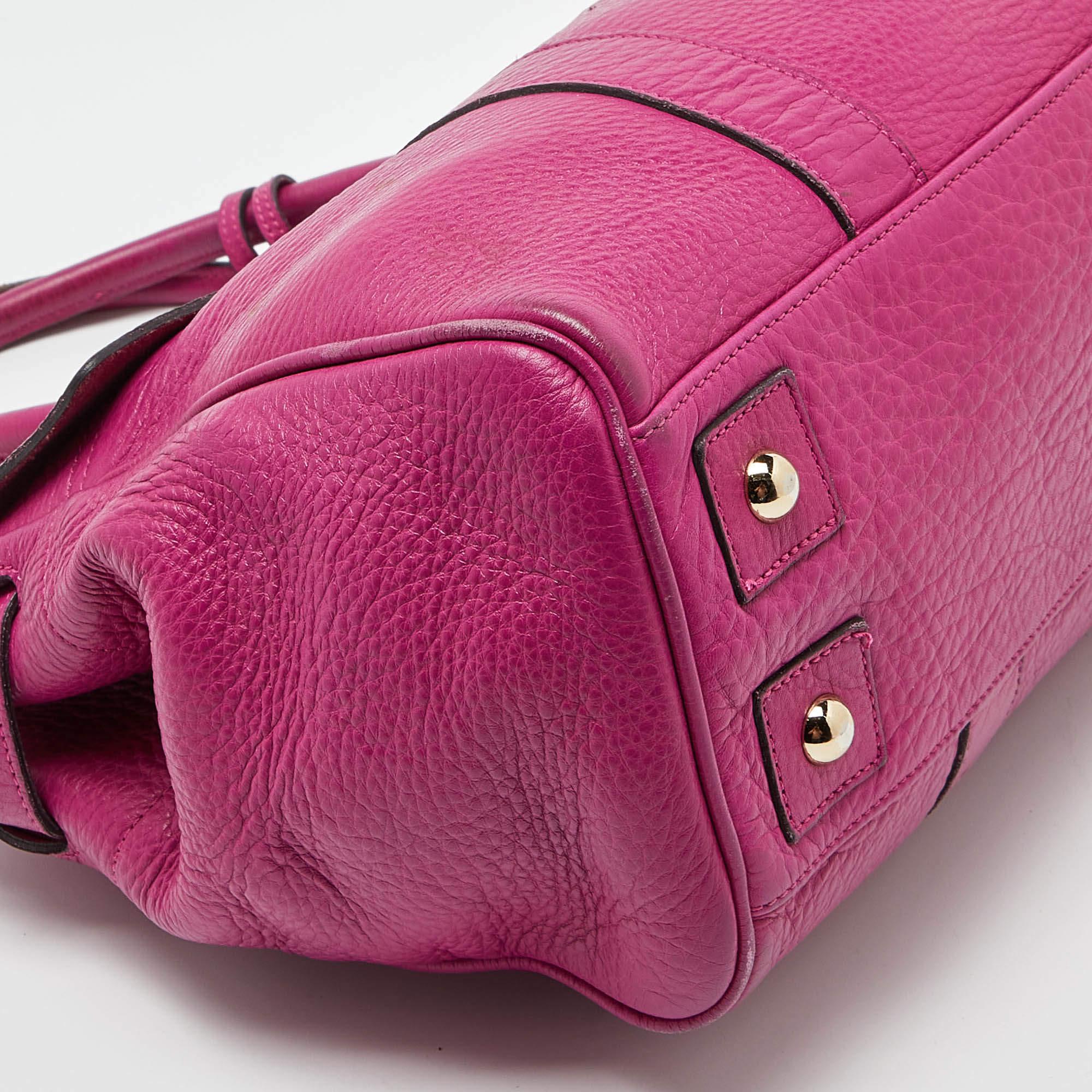 Mulberry Fuschia Grained Leather Bayswater Satchel 1