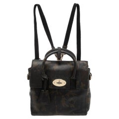 Mulberry - Sac à dos en cuir vert camo Mini Cara Delevingne