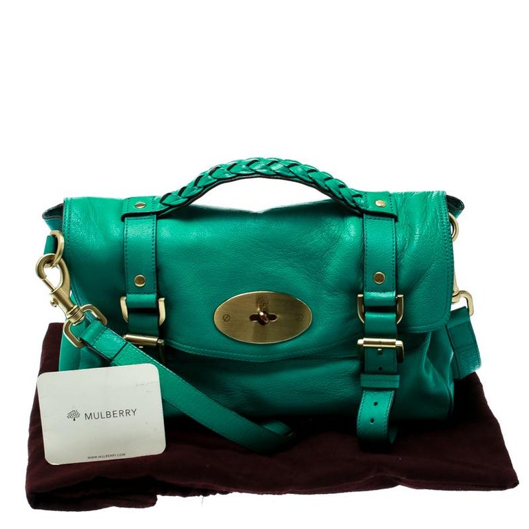 Mulberry Green Leather Alexa Top Handle Bag For Sale at 1stDibs | mulberry  green alexa, mulberry alexa green, green alexa mulberry