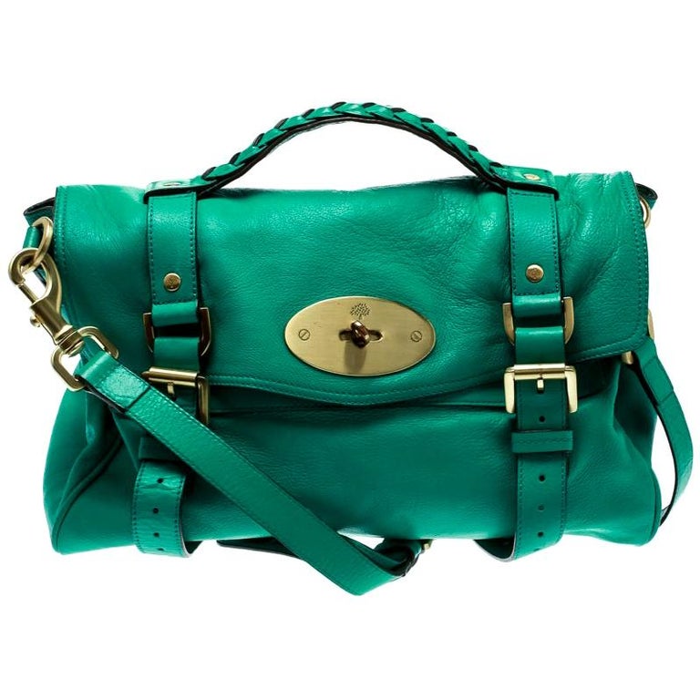 Rejse Specialist dommer Mulberry Green Leather Alexa Top Handle Bag For Sale at 1stDibs | mulberry  green alexa, mulberry alexa green, green alexa mulberry