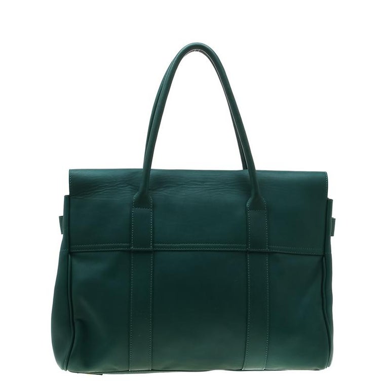 Mulberry Green Leather Bayswater Satchel For Sale at 1stDibs