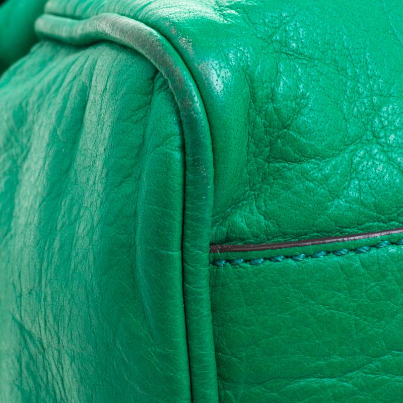 Mulberry Green Leather Oversized Alexa Satchel 5
