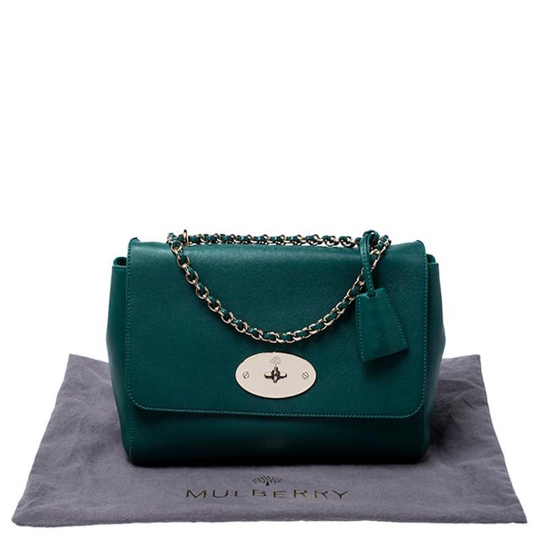 Mulberry Green Leather Small Lily Shoulder Bag For Sale at 1stDibs ...