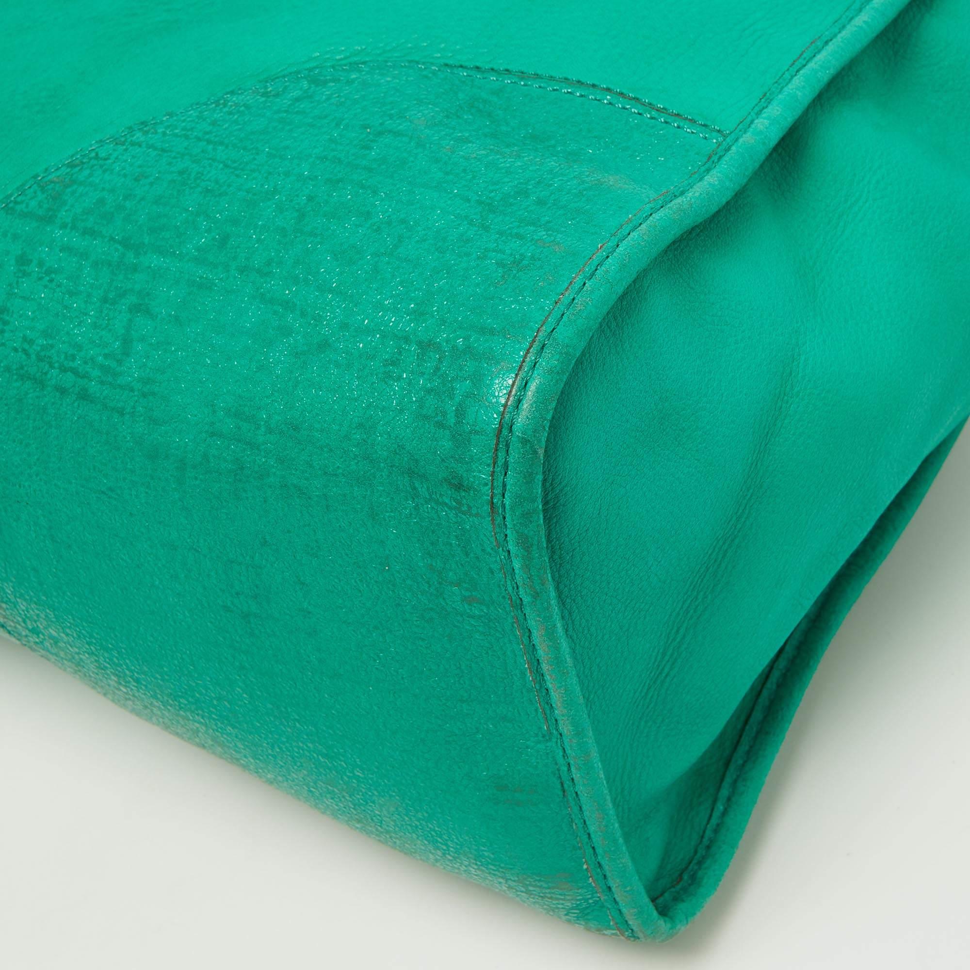 Mulberry Green Leather Taylor Top Handle Bag 11