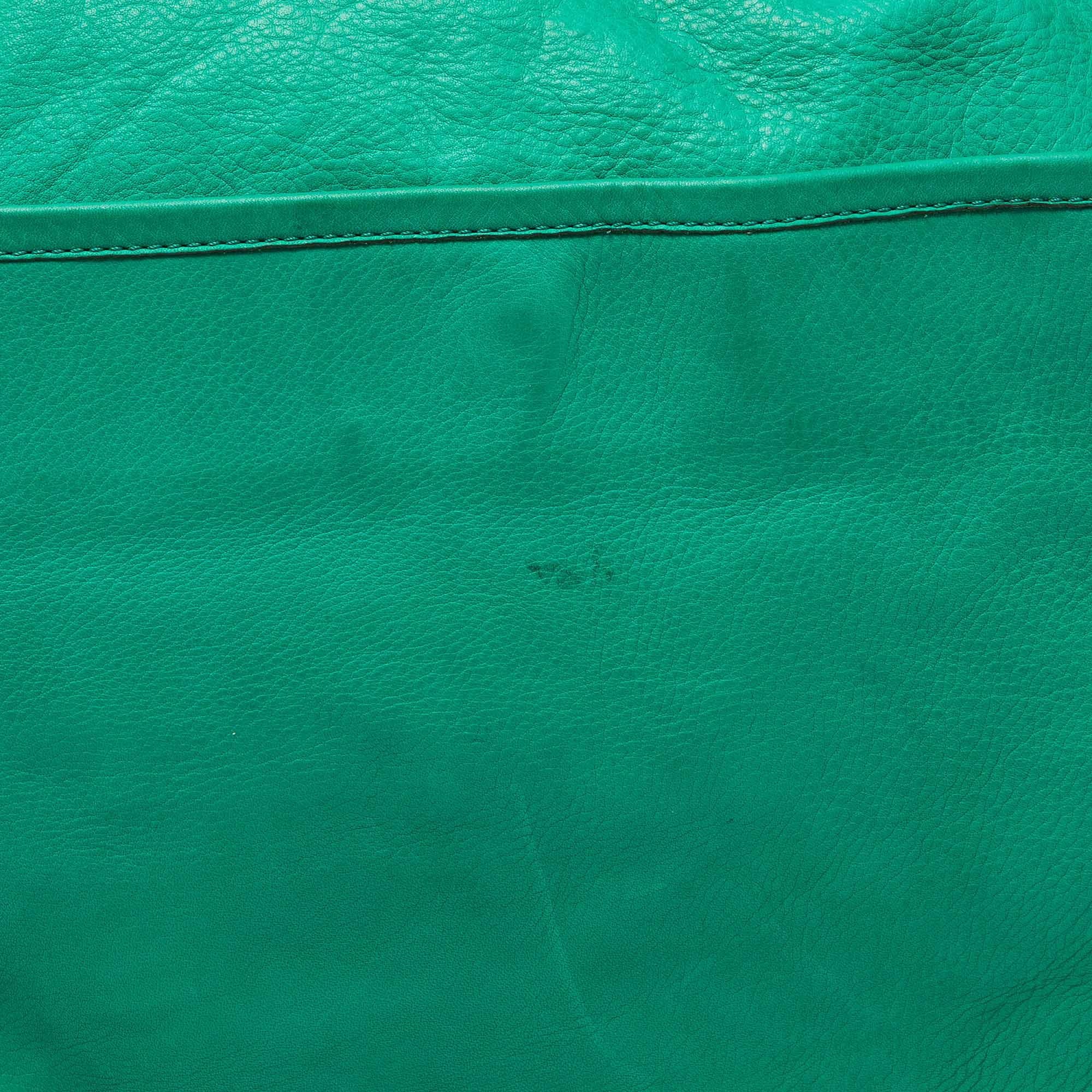 Mulberry Green Leather Taylor Top Handle Bag For Sale 16