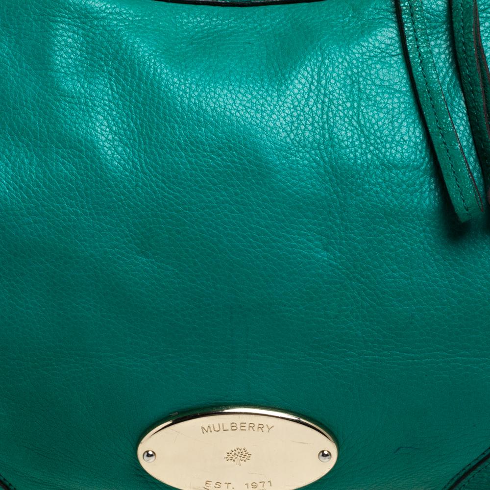 Mulberry Green Leather Taylor Top Handle Bag In Fair Condition In Dubai, Al Qouz 2