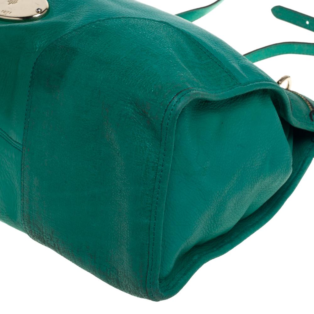 Mulberry Green Leather Taylor Top Handle Bag 2