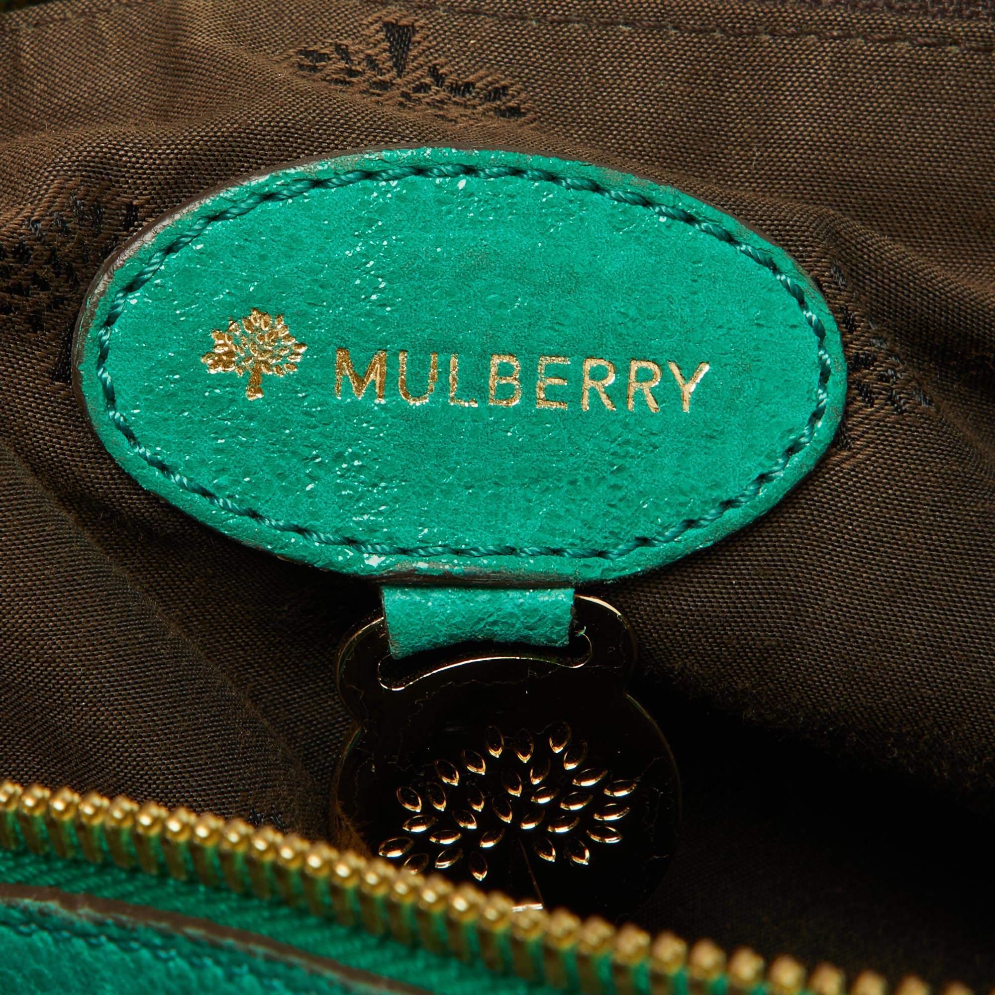 Mulberry Sac Taylor à poignée supérieure en cuir vert en vente 4