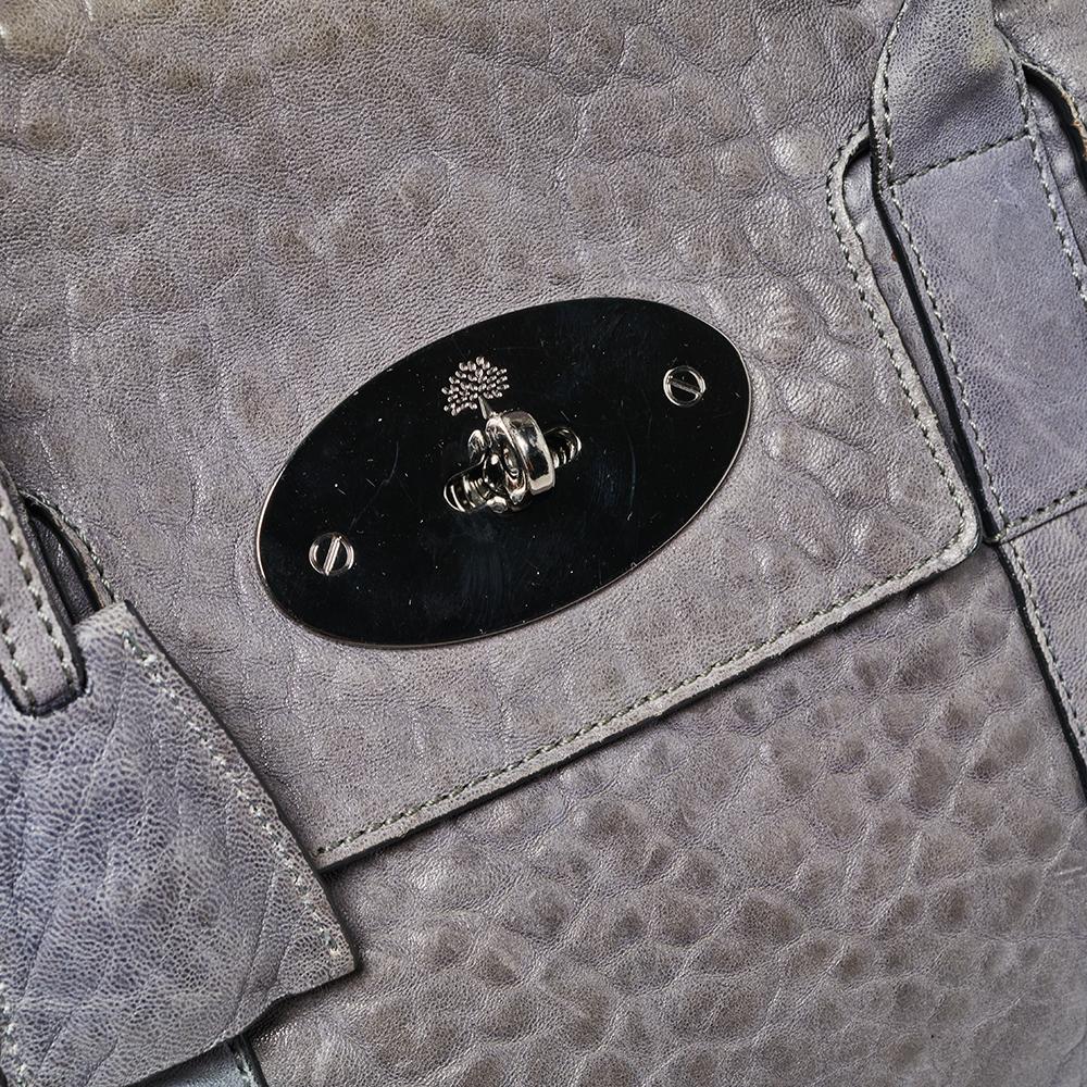 Mulberry Grey Leather Bayswater Satchel 2
