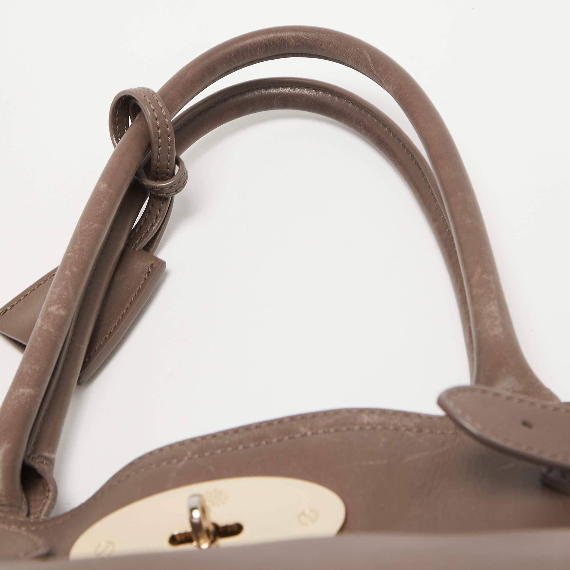 Mulberry Grey Leather Bayswater Tote 3