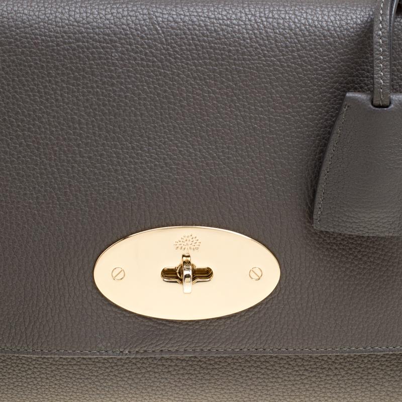 Mulberry Grey Leather Lily Shoulder Bag 3