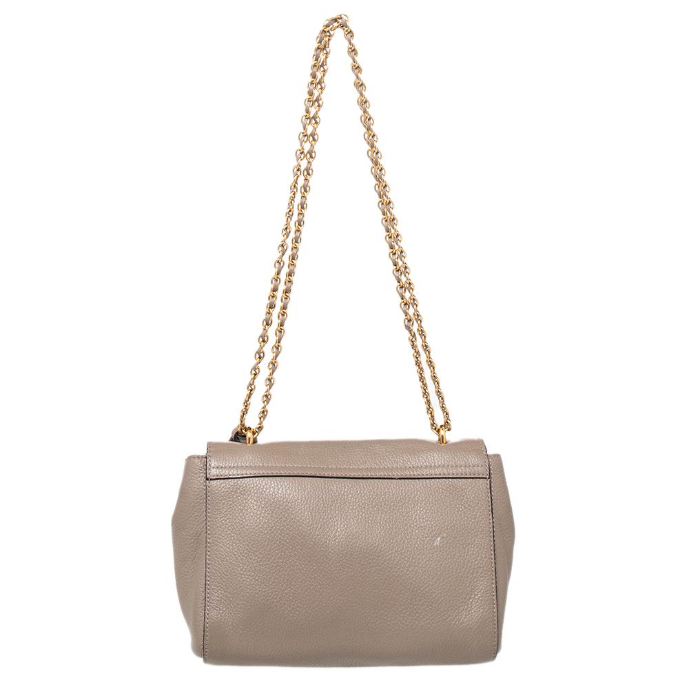 Mulberry Grey Leather Lily Shoulder Bag 1
