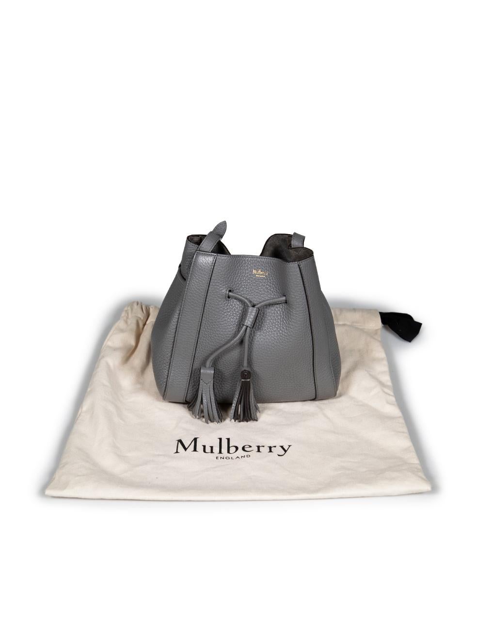 Mulberry Grey Leather Millie Mini Shoulder Bag For Sale 3