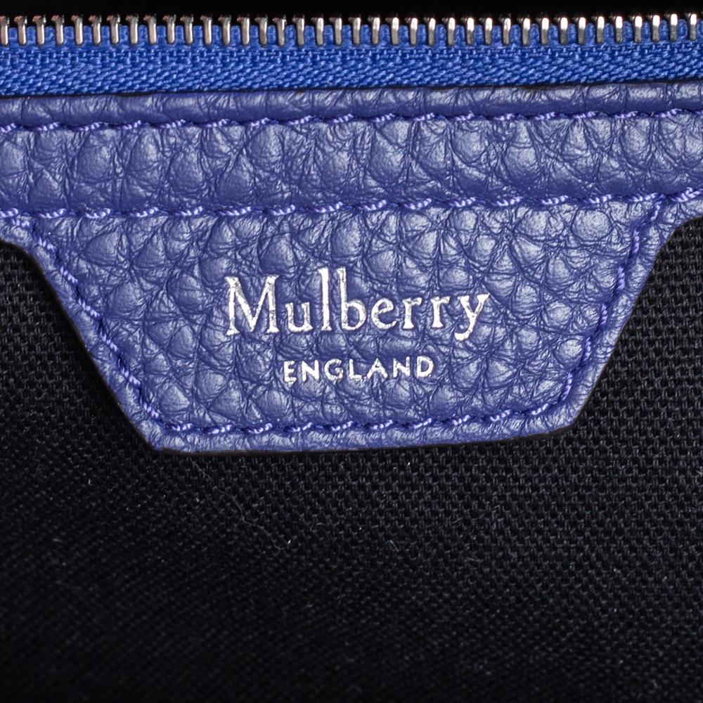 Mulberry Indigo Leather City Weekender Duffel Bag 2