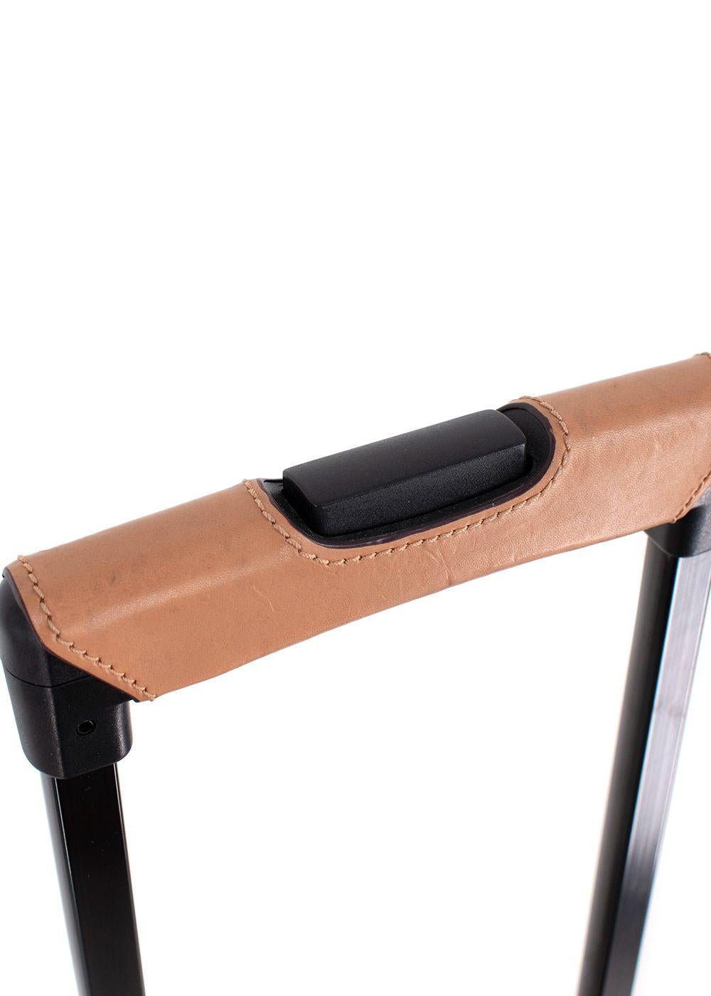 Women's or Men's Mulberry Khaki Leopard Print Scotchgrain Canvas Trolley Suitcase For Sale