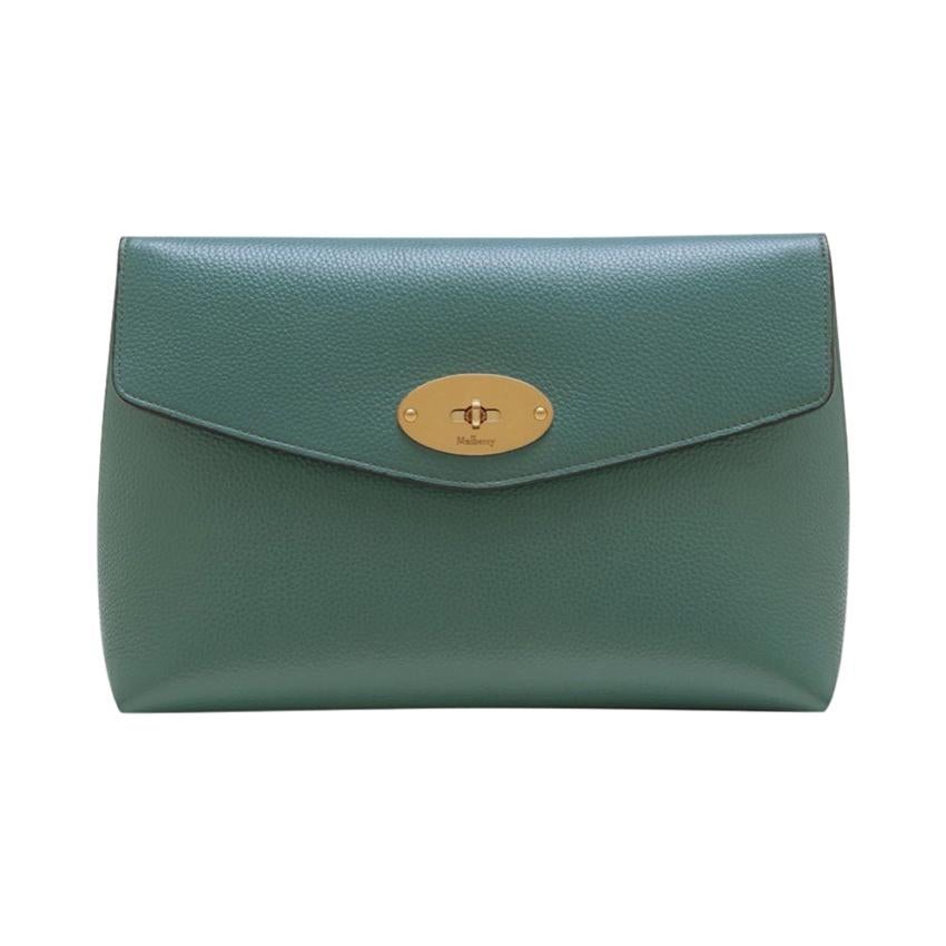 Mulberry Large Darley Cosmetic Pouch in Dark Frozen Blue