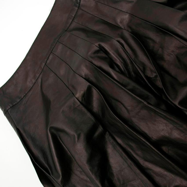 Mulberry Leather Black Skirt US 4 For Sale at 1stDibs