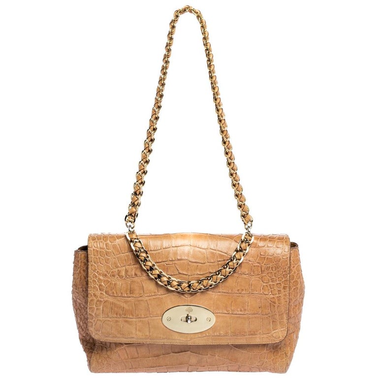 Mulberry Light Brown Croc Embossed Leather Lily Top Handle Bag at 1stDibs |  mulberry lily croc, mulberry lily top handle