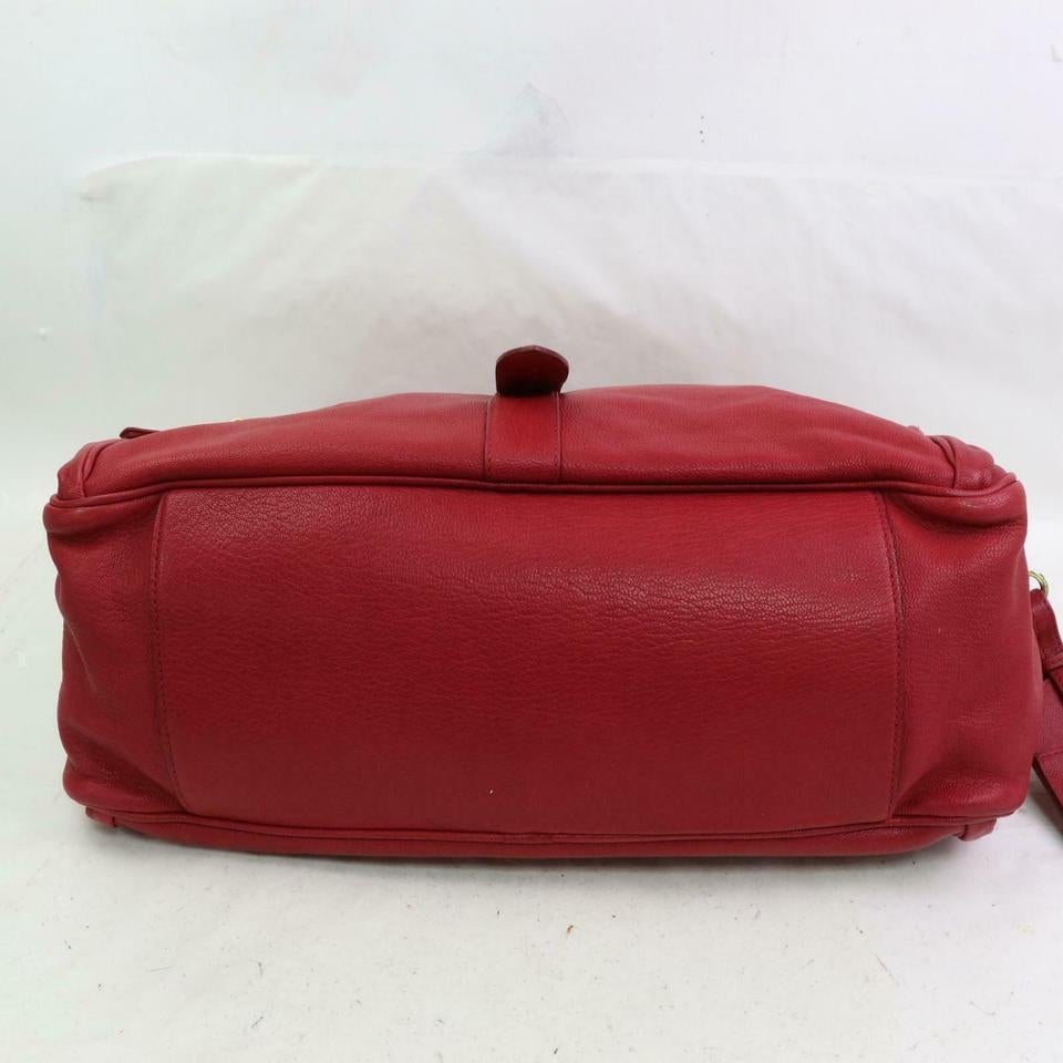 Women's Mulberry Mabel 871392 Red Leather Shoulder Bag