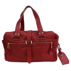 Vintage Mulberry Mabel 871392 Red Leather Shoulder Bag