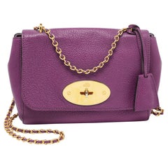 Mulberry Magenta Leather Small Lily Shoulder Bag