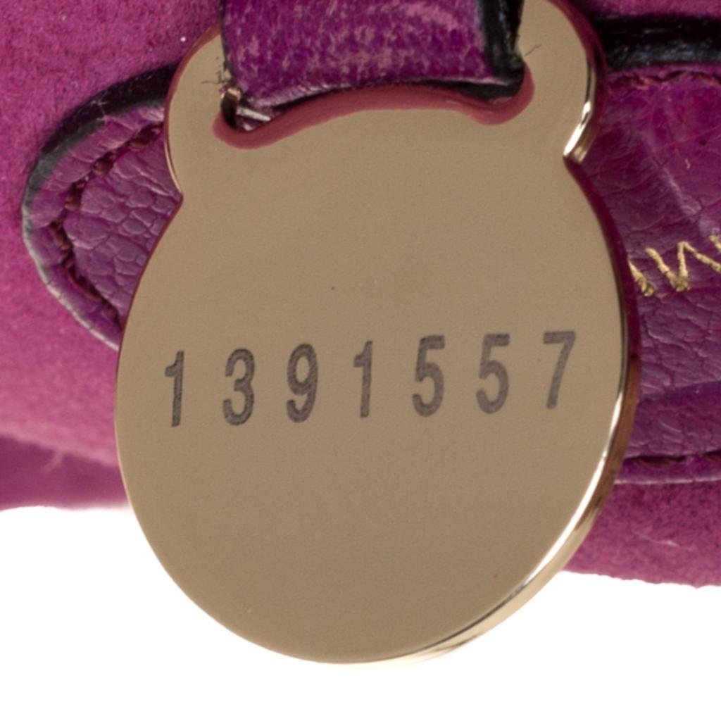 Mulberry Magenta Purple Leather Tillie Top Handle Bag In Good Condition In Dubai, Al Qouz 2