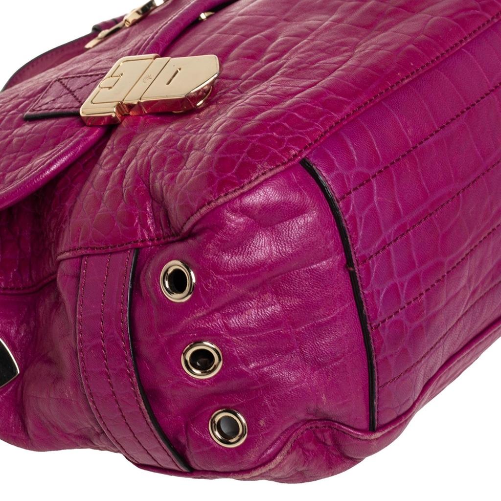 Women's Mulberry Magenta Purple Leather Tillie Top Handle Bag