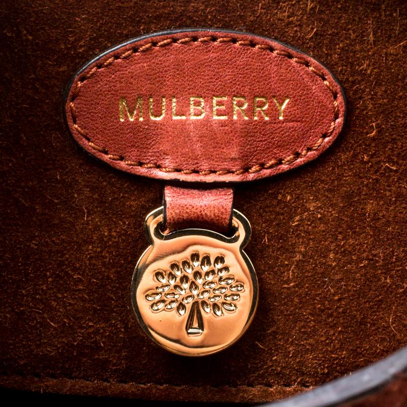 Mulberry Mahogany Textured Leather Bayswater Satchel 2