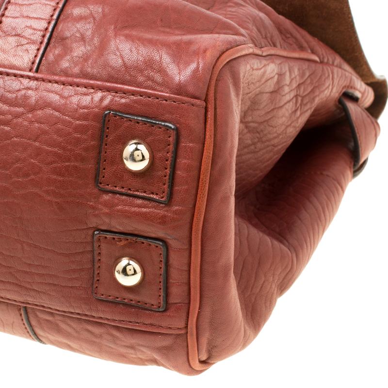 Mulberry Mahogany Textured Leather Bayswater Satchel 3