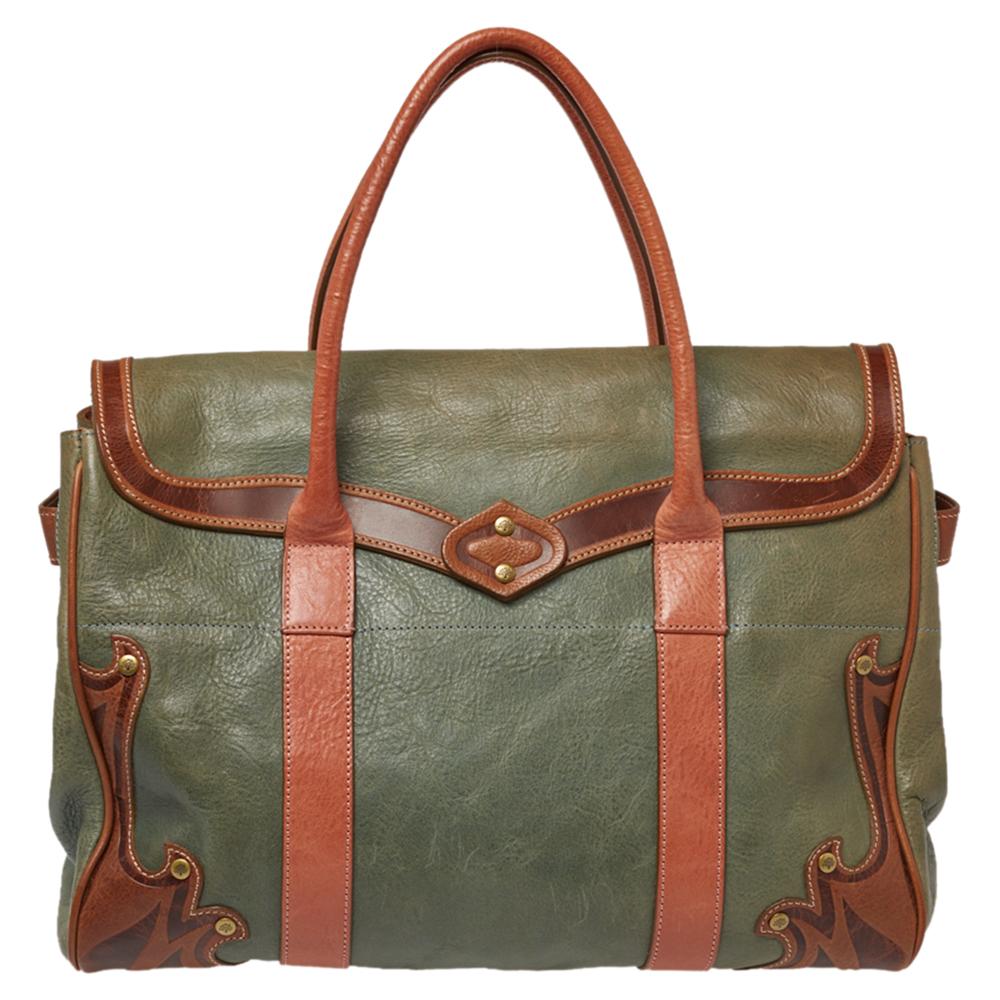 Brown Mulberry Multicolor Leather Bayswater Satchel