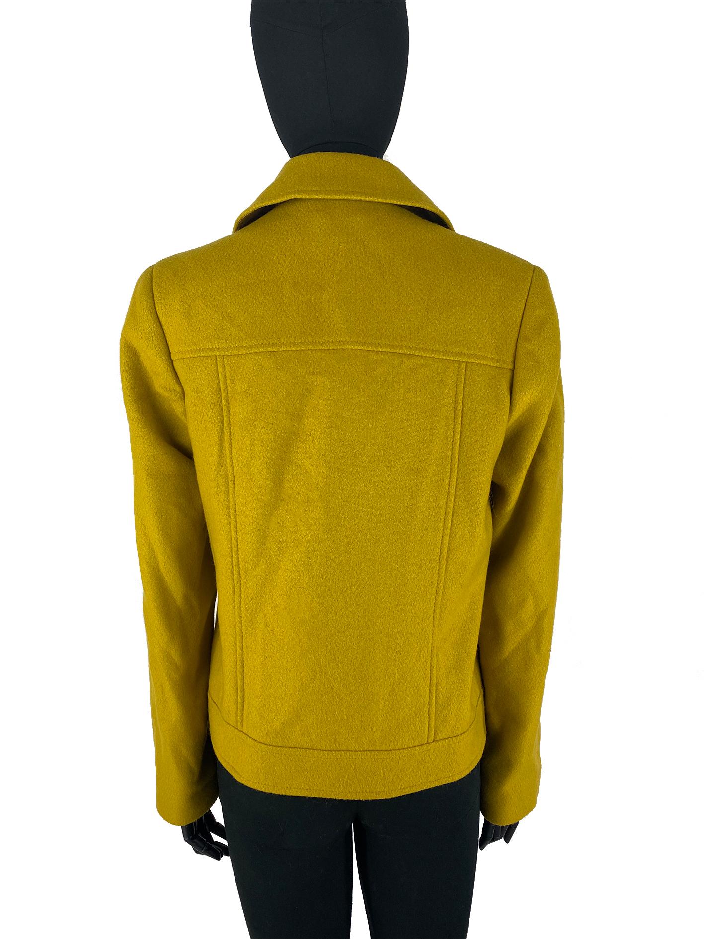 Mulberry Mustard Yellow Wool Jacket In Good Condition For Sale In London, GB