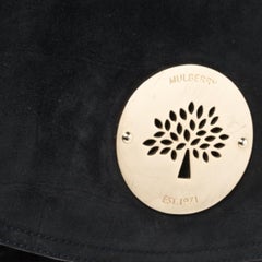 Mulberry Navy Blue Croc Effect Suede Daria Shoulder Bag