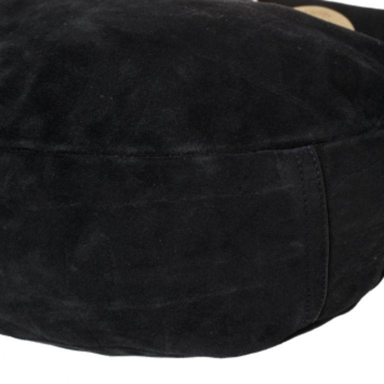 Mulberry Navy Blue Croc Effect Suede Daria Shoulder Bag For Sale 3