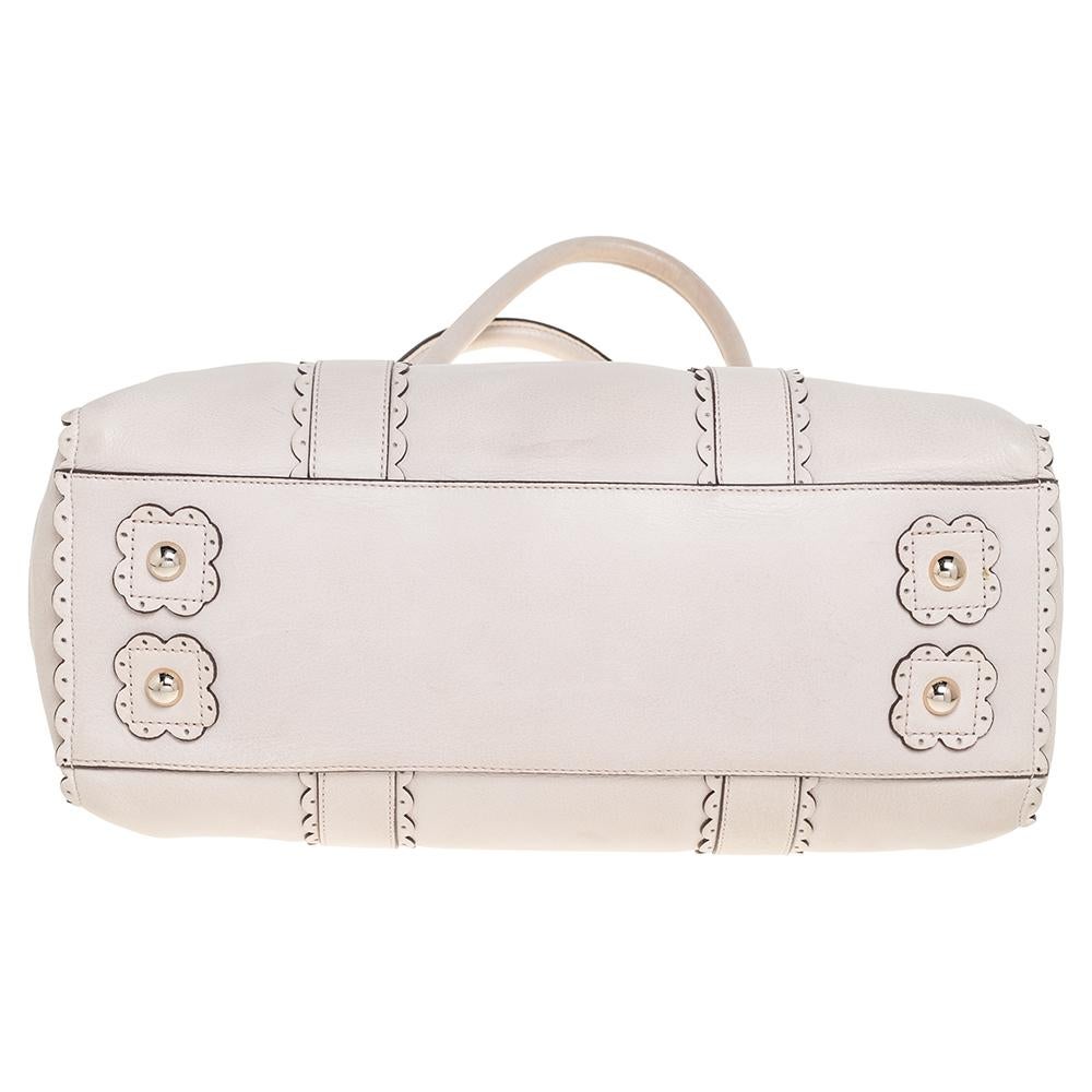 Mulberry Off White Leather Cookie Bayswater Satchel 7