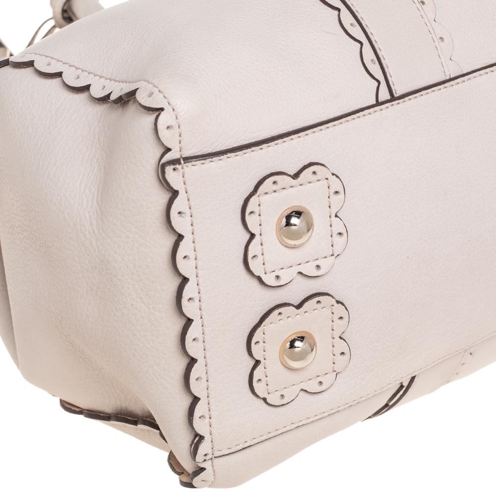 Gray Mulberry Off White Leather Cookie Bayswater Satchel