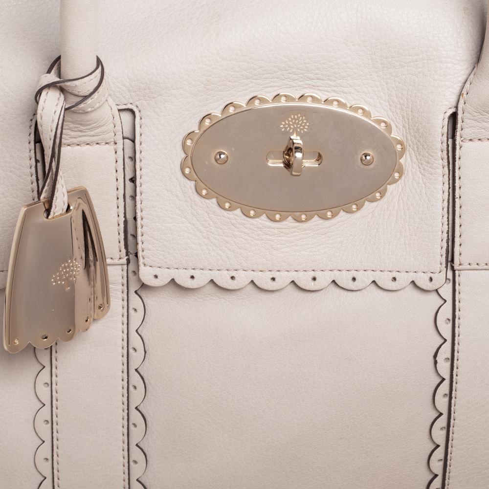 Mulberry Off White Leather Cookie Bayswater Satchel 2
