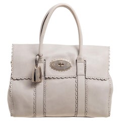 Used Mulberry Off White Leather Cookie Bayswater Satchel