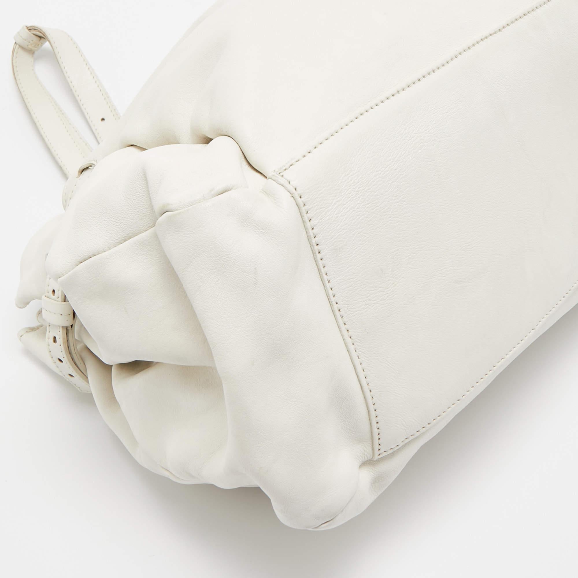 Mulberry Off White Leather Jenah Tote For Sale 1