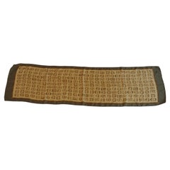 Mulberry Olive-Green Borders "Collection of Buckles" Silk Scarf