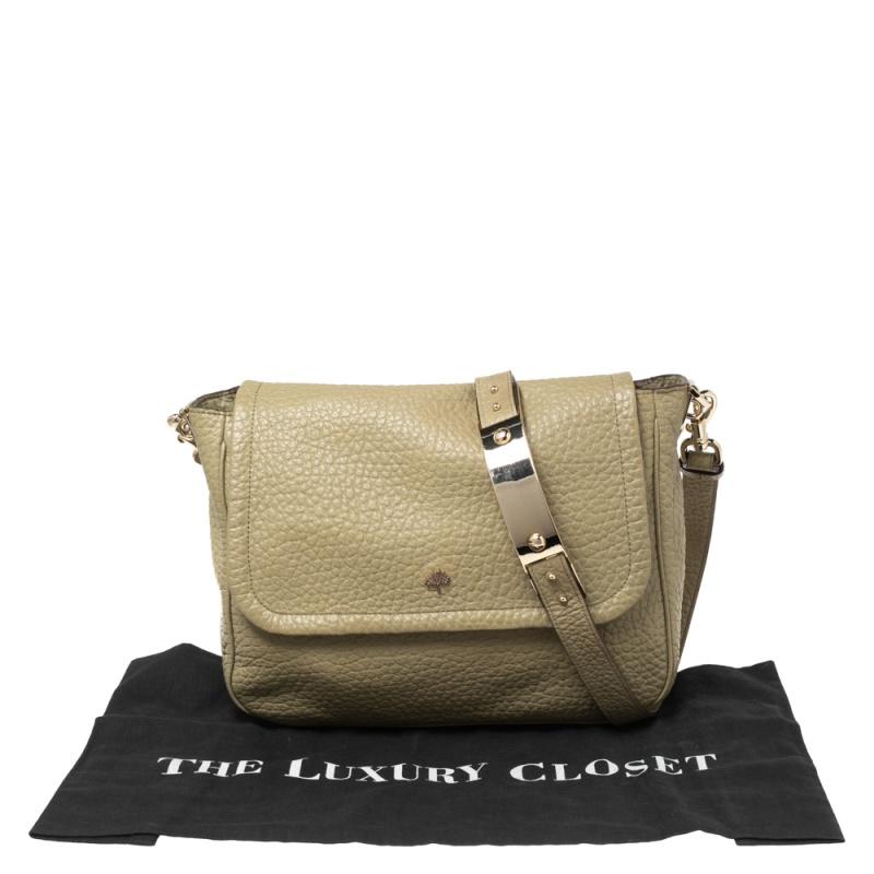 Mulberry Olive Green Leather Flap Crossbody Bag 5