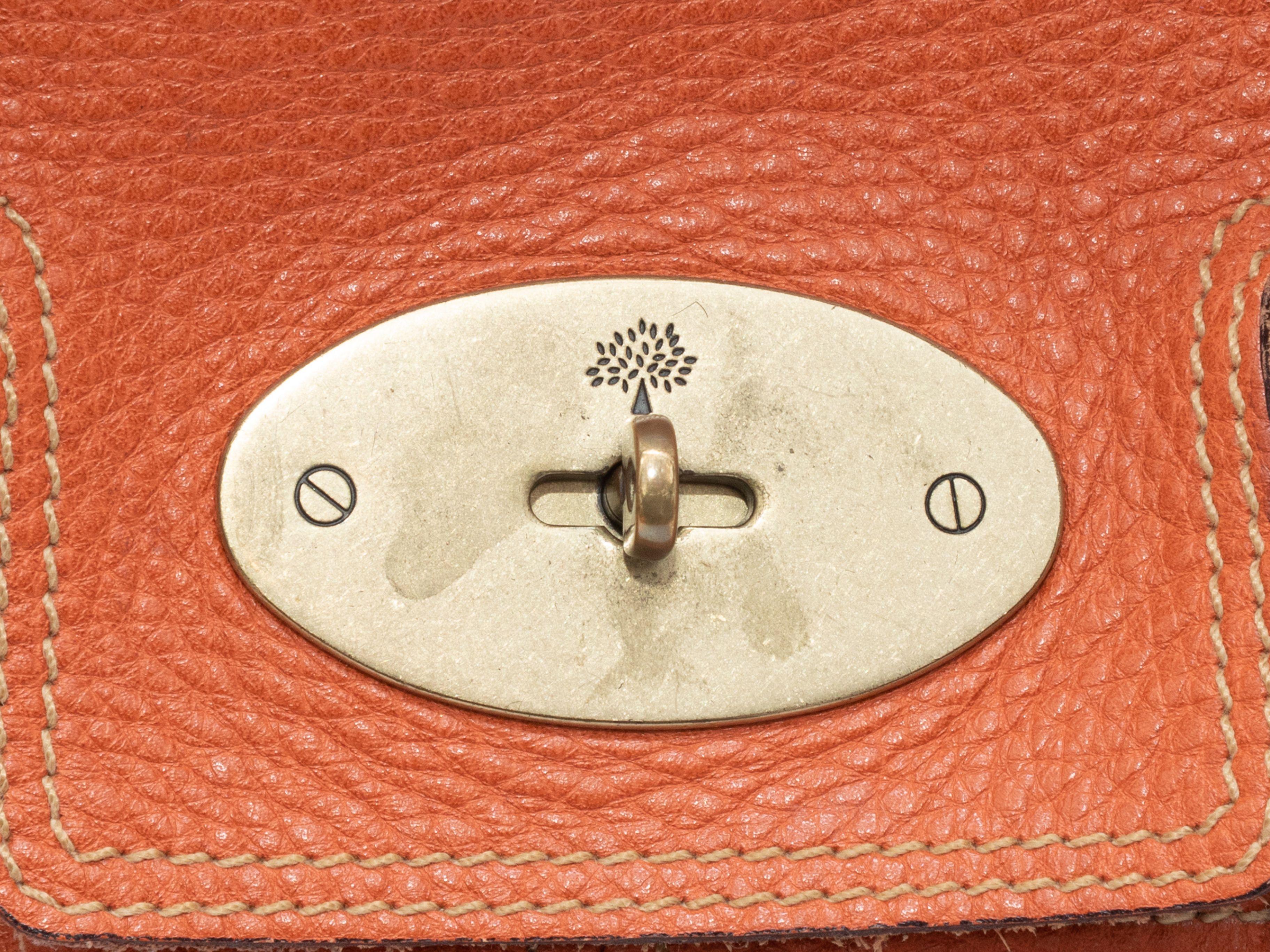 Mulberry Orange Bayswater Leather Handbag 1
