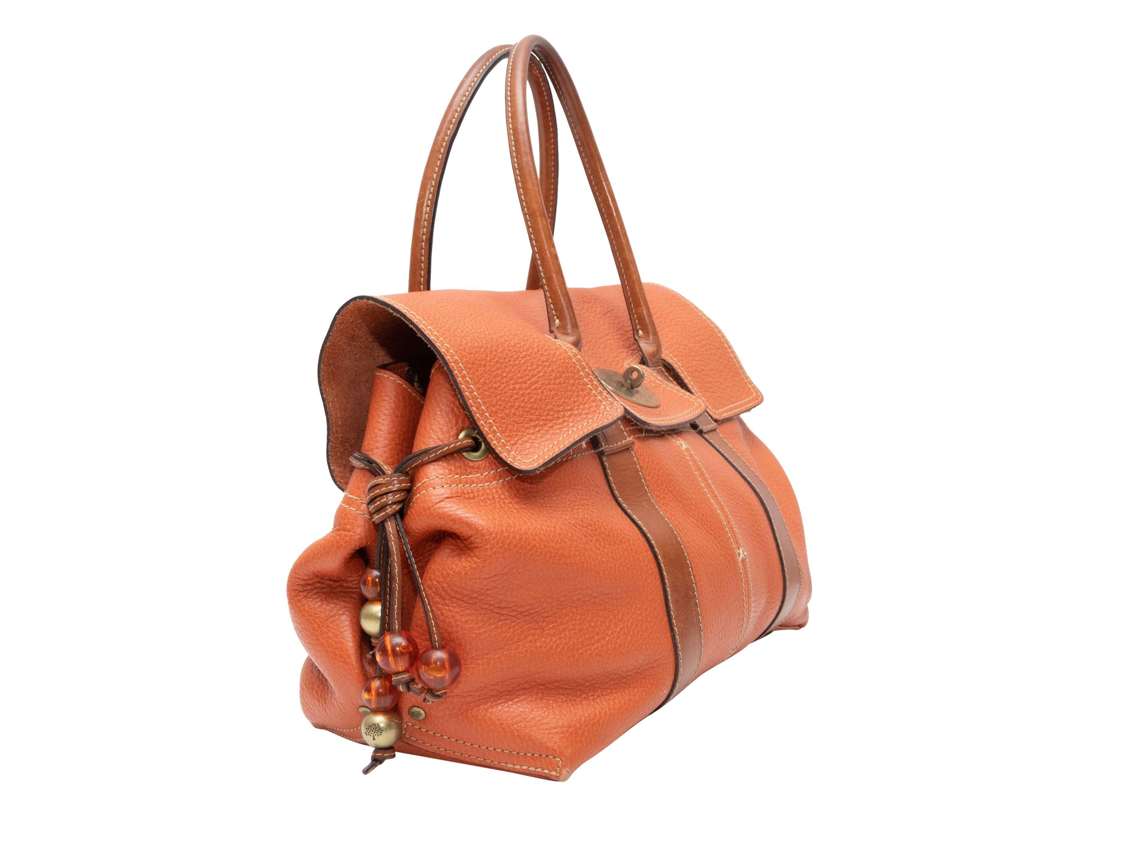 Mulberry Orange Bayswater Leather Handbag 2