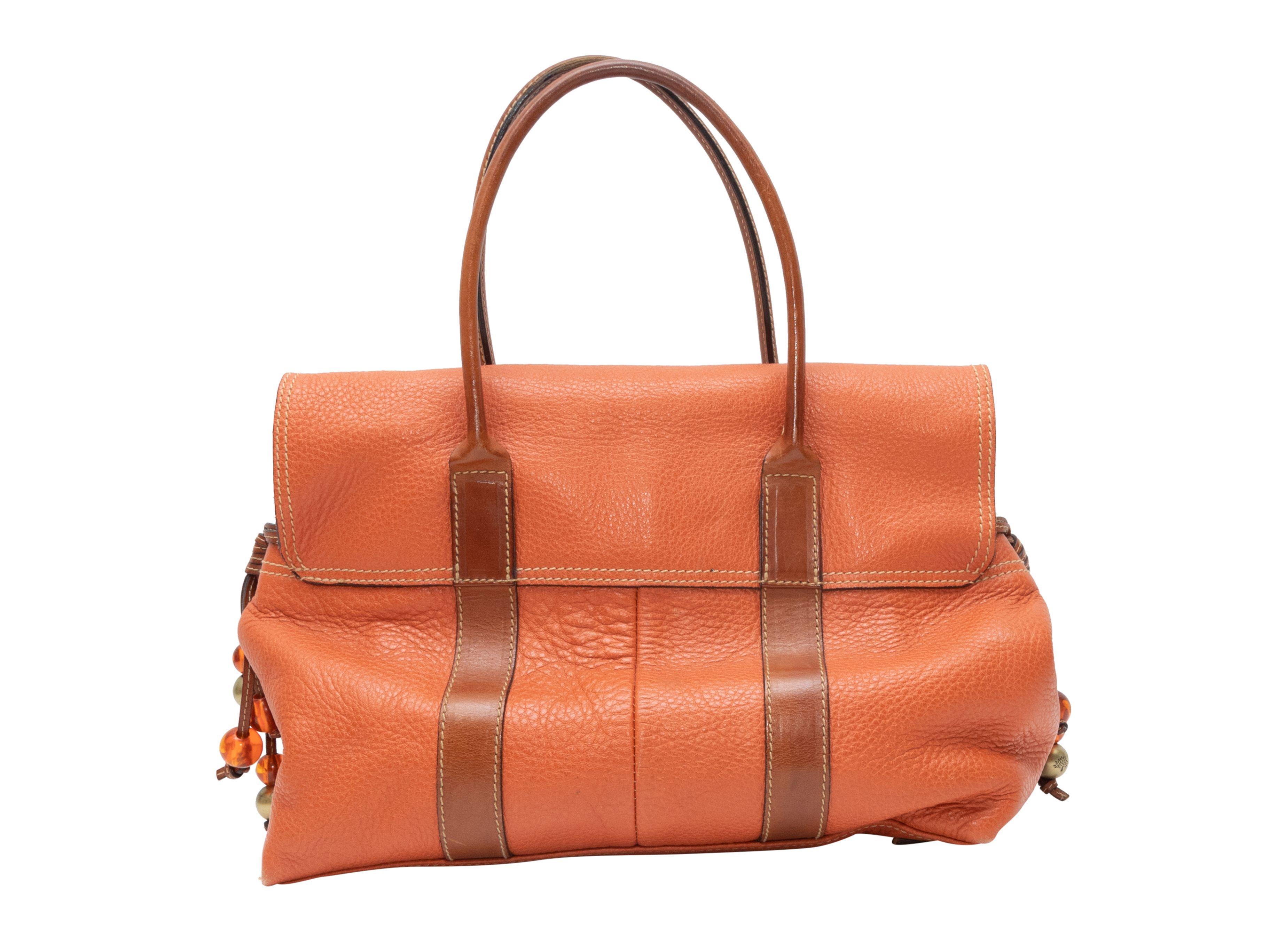 Mulberry Orange Bayswater Leather Handbag 3