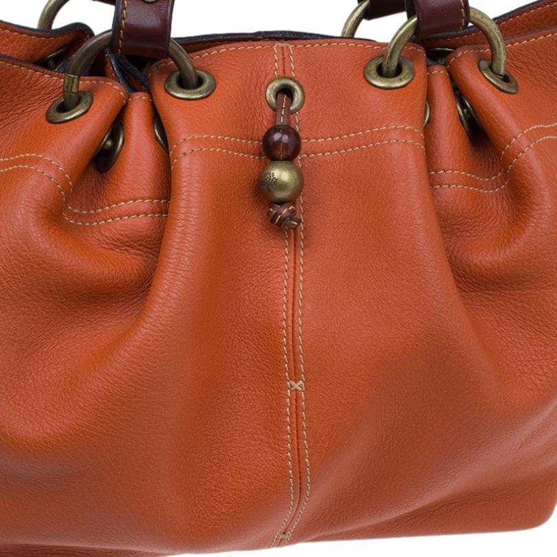 Mulberry Orange Matt Glove Leather Judy Tote Bag 6