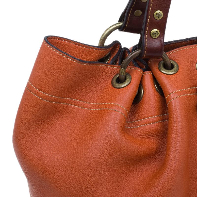 Mulberry Orange Matt Glove Leather Judy Tote Bag 7
