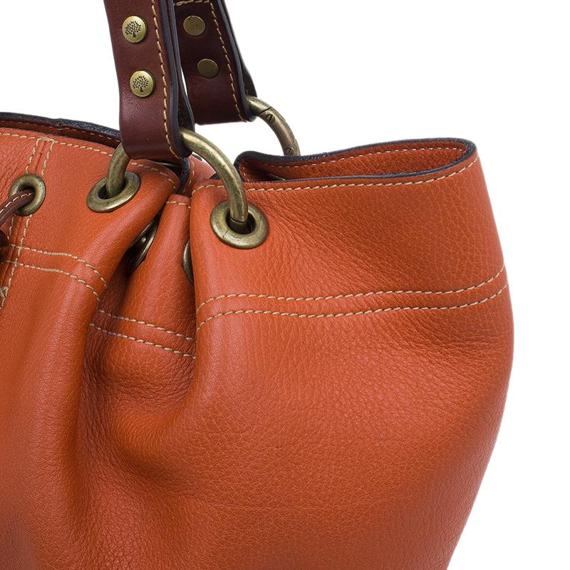 Mulberry Orange Matt Glove Leather Judy Tote Bag 10