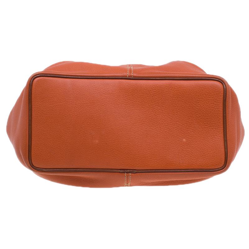 Women's Mulberry Orange Matt Glove Leather Judy Tote Bag