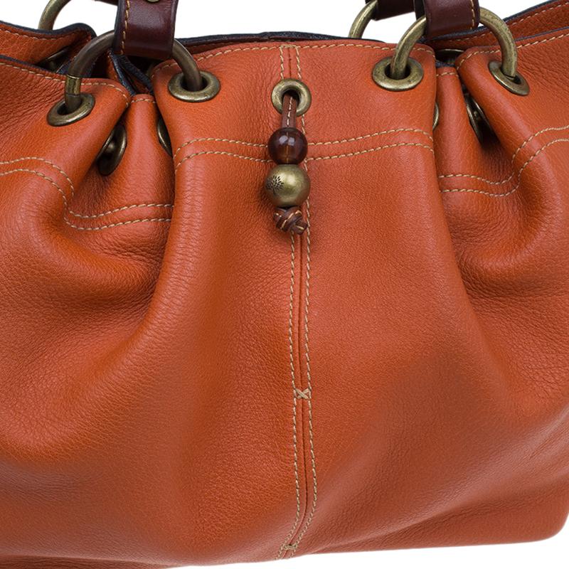 Mulberry Orange Matt Glove Leather Judy Tote Bag 4