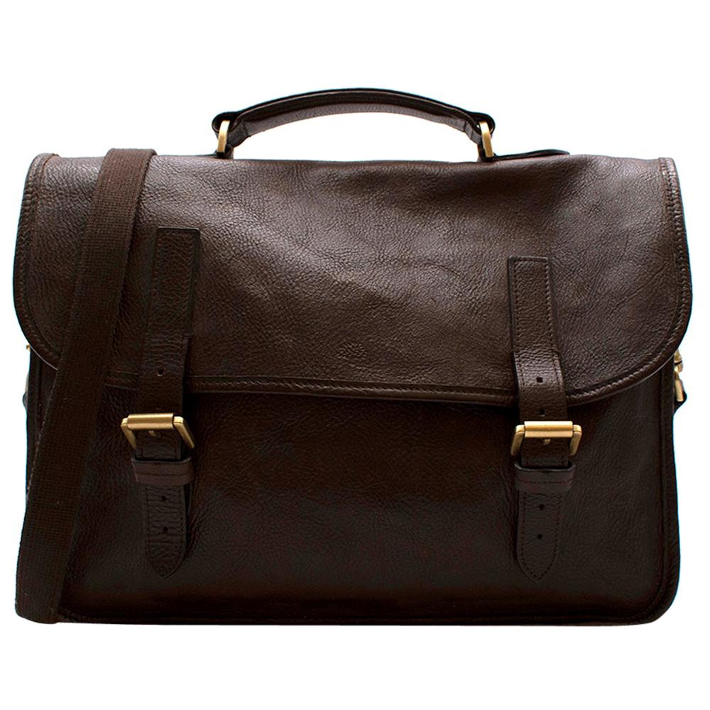 Mulberry Oxblood Chiltern Strapped Briefcase