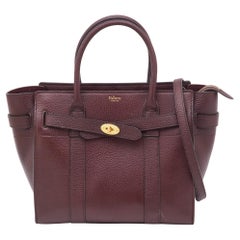 Mulberry Oxbood Grained Leather Small Zipped Bayswater Tote